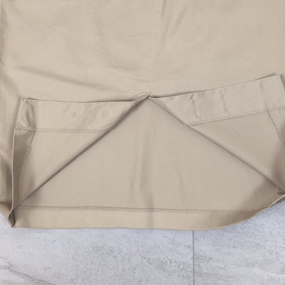 Le Chateau Khaki Pencil Skirt Button Slit Pockets Stretch Vintage Y2K Neutral - Picture 8 of 12